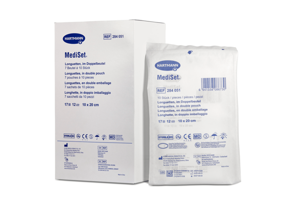 ES Compresses pliées et longuettes type 17, stériles double emballage 10 x 20 cm P10 12pl