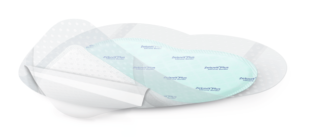 Zetuvit® Plus Silicone Border stérile, emballage individuel 18 x 18  (12,6x12,6) cm Sacrum
