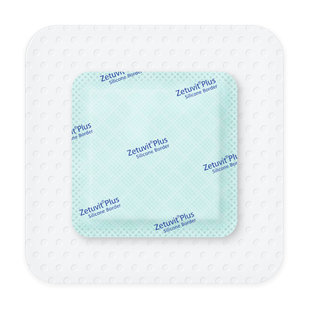 Zetuvit® Plus Silicone Border steril, einzeln verpackt 10 x 10 cm (IM 5x5 cm)
