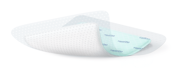 Zetuvit® Plus Silicone Border stérile, emballage individuel 17.5 x 17.5  (12,1x12,1) cm
