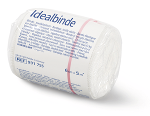 HARTMANN Bende Idealbinde in confezione singola in cellophane, 10 pezzi per scatola pieghevole 6 cm x 5 m