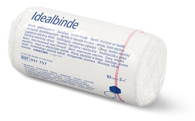 HARTMANN Bende Idealbinde in confezione singola in cellophane, 10 pezzi per scatola pieghevole 10 cm x 5 m