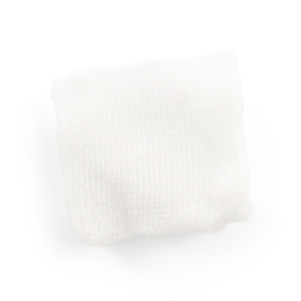 Marly Tampons carrés Gaze type 17, cousu au milieu 2.5 x 2.5 cm