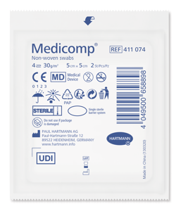 Medicomp® 4 plis stérile, P25x2 5 x 5 cm