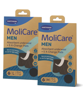MoliCare® Absorbent underwear MEN con 5 X-Change Pads