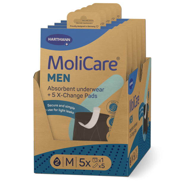 MoliCare® Absorbent underwear MEN con 5 X-Change Pads M