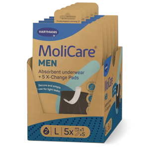 MoliCare® Absorbent underwear MEN con 5 X-Change Pads L