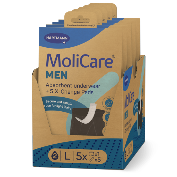 MoliCare® Absorbent underwear MEN con 5 X-Change Pads L