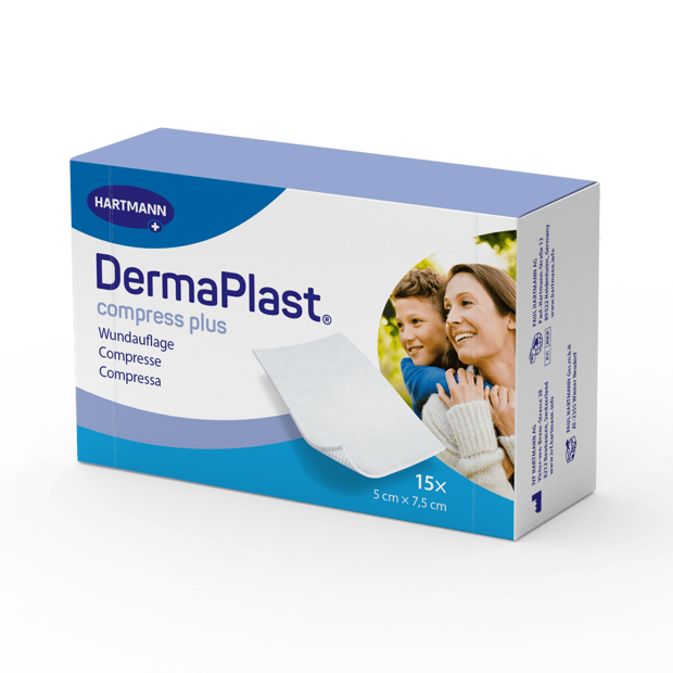 DermaPlast® Compress Plus Compressa assorbente 5 x 7.5 cm
