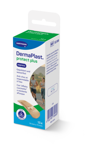 DermaPlast® Protect Plus pansement adhésif Express, strips en emballage individuel 19 mm x 72 mm