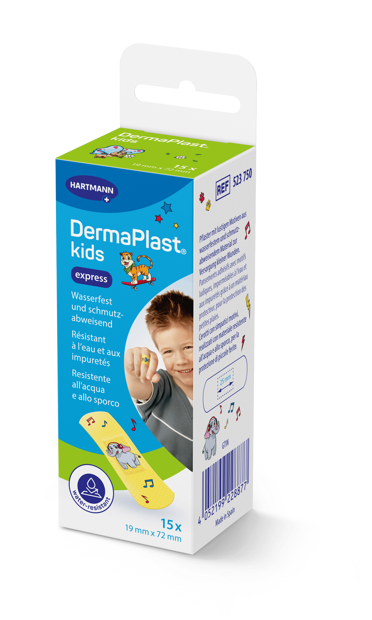 DermaPlast KIDS Express, strips en emballage individuel 19 x 72 mm