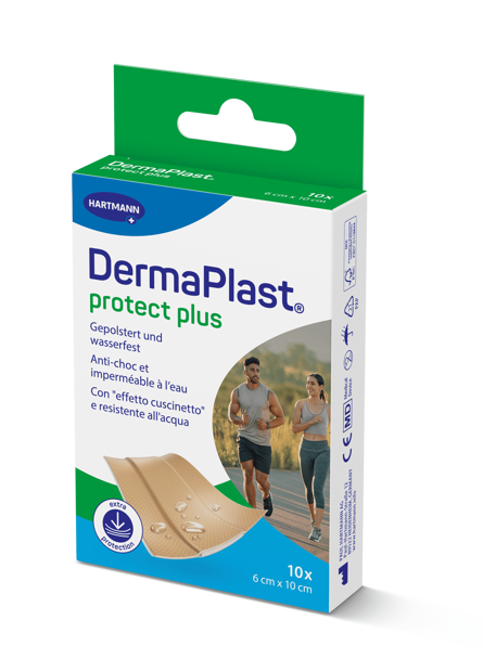 DermaPlast® Protect Plus Cerotto Medicazione rapida, tagliabile a misura 6 x 10 cm