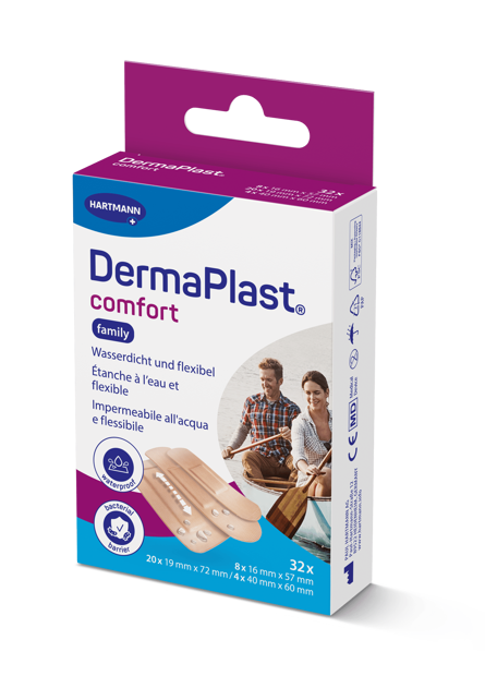 DermaPlast® Comfort Cerotto Strips formato famiglia, in confezione singola 3 misure, assortite