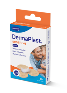 DermaPlast® Sensitive hautfarbig Spots 22 mm