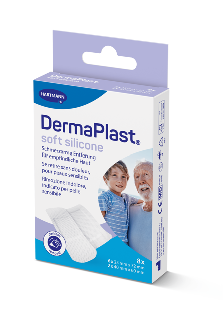 DermaPlast® Soft Silicone Wundpflaster Strips 2 Grössen