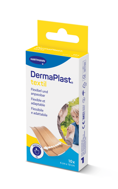 DermaPlast® Textil Pflaster Wundschnellverband, zuschneidbar 4 x 10 cm