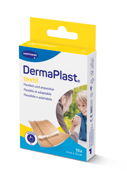 DermaPlast® Textil Pansement adhésif pansement rapide, découpable 6 x 10 cm