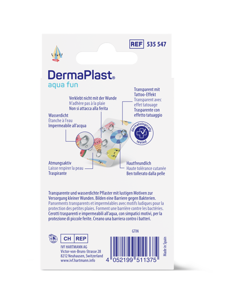 DermaPlast® Aqua Cerotto impermeabile Aqua FUN 2 misure, assortite