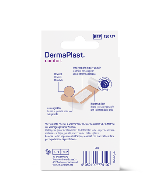 DermaPlast® Comfort Cerotto Strips formato famiglia, in confezione singola 3 misure, assortite