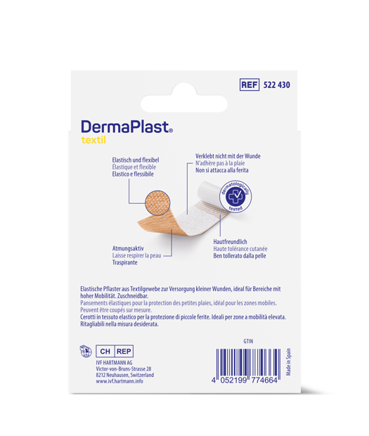DermaPlast® Textil Pflaster Wundschnellverband, zuschneidbar 8 x 10 cm