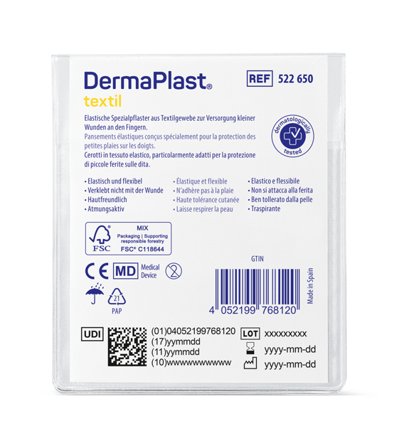 DermaPlast® Textil Cerotto Bendaggio per dito 2 x 16 cm