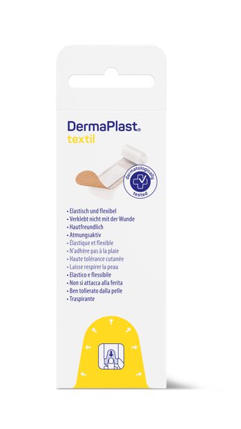 DermaPlast® Textil Pflaster Express Packung Strips, einzeln verpackt 19 x 72 mm