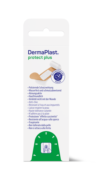 DermaPlast® Protect Plus pansement adhésif Express, strips en emballage individuel 19 mm x 72 mm