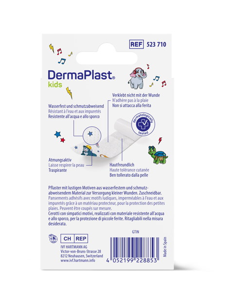 DermaPlast KIDS Wundschnellverband, zuschneidbar 6 x 10 cm