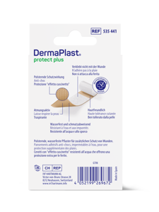 DermaPlast® Protect Plus Cerotto Medicazione rapida, tagliabile a misura 6 x 10 cm