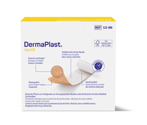 DermaPlast® Textil Cerotto Medicazione rapida, tagliabile a misura 5 m x 6 cm