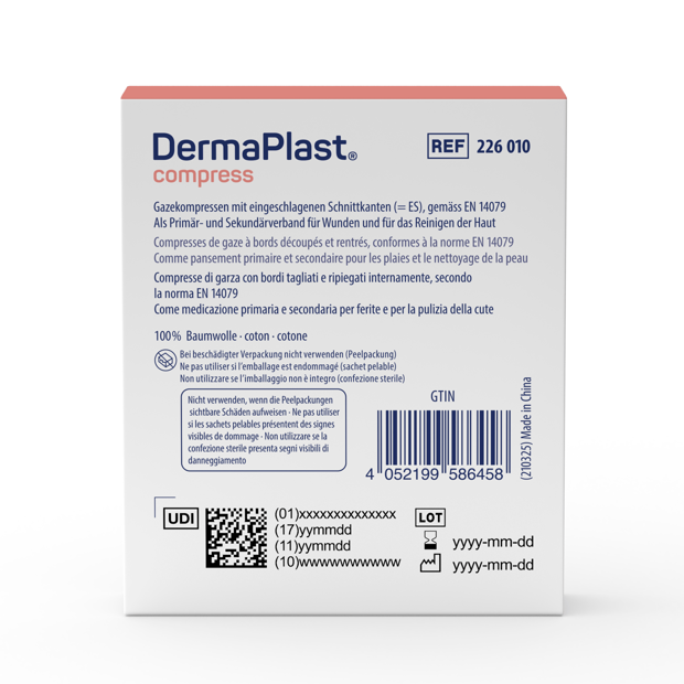 DermaPlast® Sterile Faltkompressen 5 x 5 cm