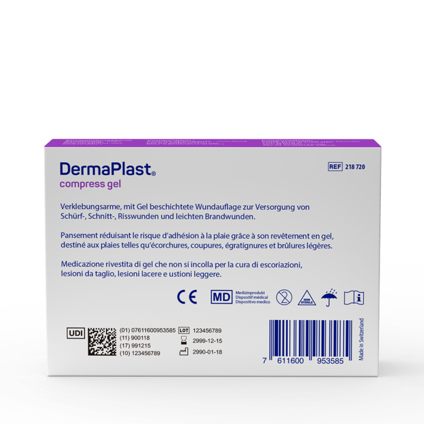 DermaPlast® Compress Gel beschichtete Wundkompresse P10 7.5 x 10 cm