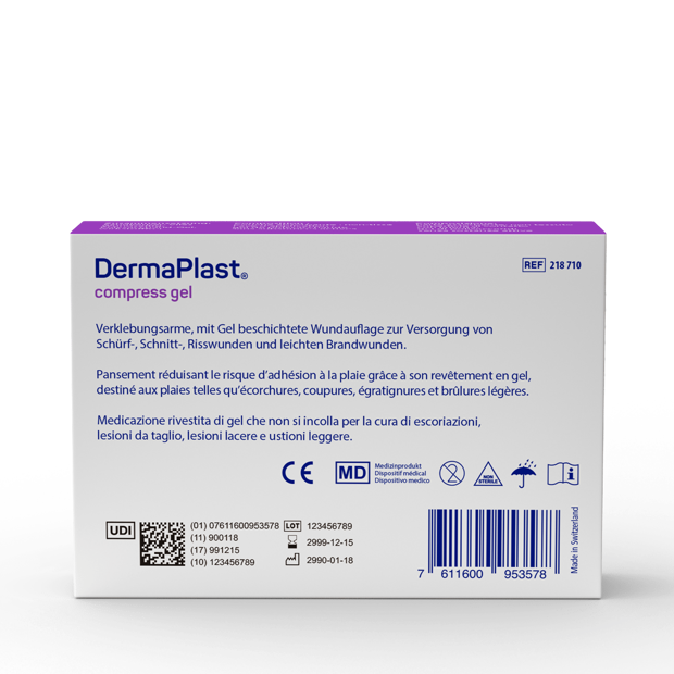 DermaPlast® Compress Gel compresse enduite 5 x 7.5 cm